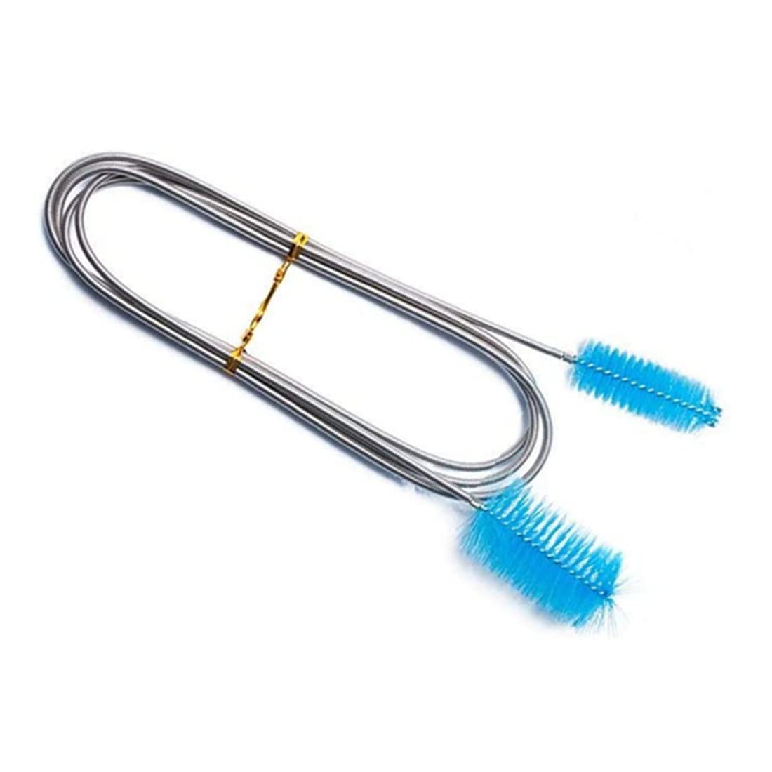 Bnafes Aquarium Filter Brush Flexible Double Ended Bristles Hose Pipe Cleaner Stainless Steel Long Tube Cleaning Brush For Fish 