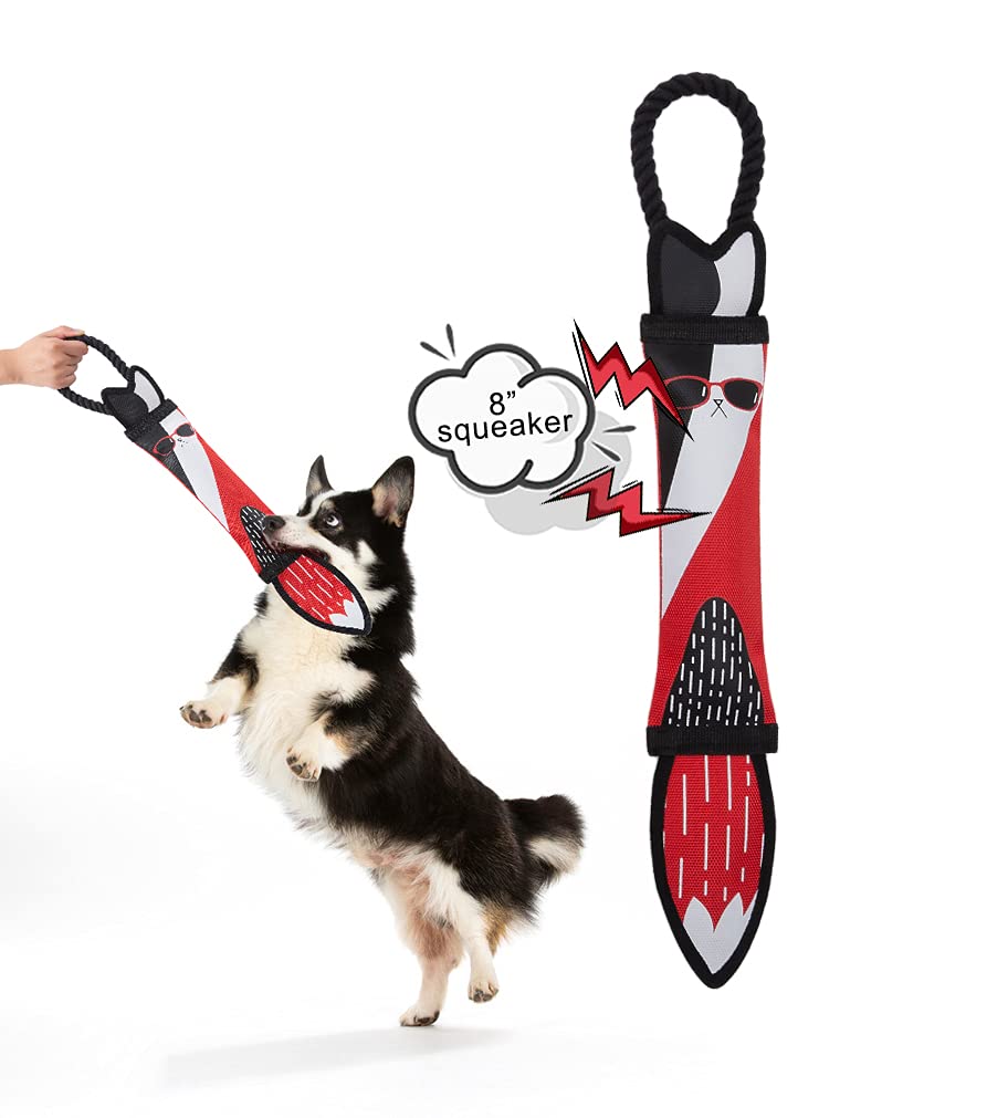 Purrrfect Life Fire Hose Interactive Squeaking Water Dog Toy, Dog Toy For Tug O War, Durable Dog Chew Toy With Squeakers, No Stuffing Dog Toy With Ropes For Small, Medium & Large Dogs