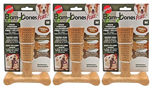 Ethical Pet 3 Pack Of Bambones Plus Dog Chew Toys, Medium 6 Inch, Chicken Flavor