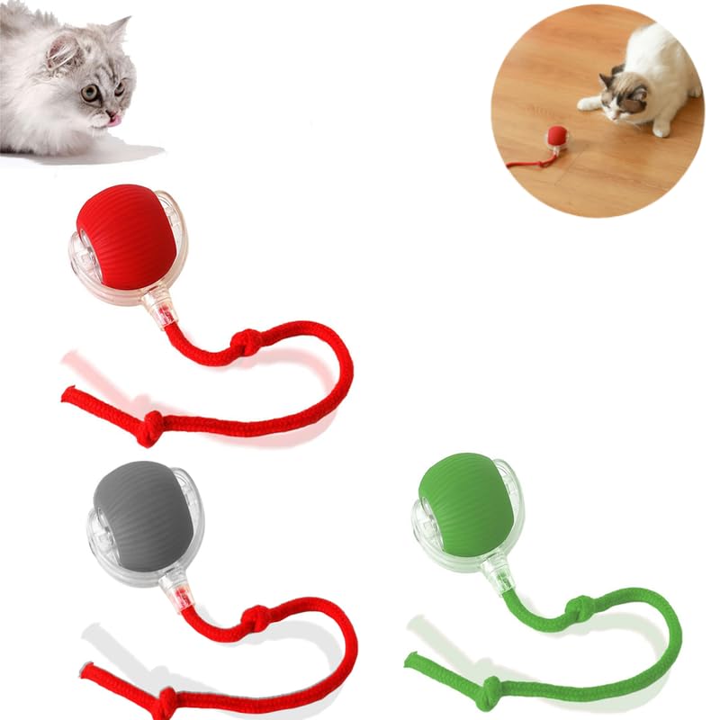 Zonciho 2025 New Interactive Cat Toys Balls,Automatic Moving Cat Balls, Cat Toys For Bored Indoor Cats(3 Pcs)
