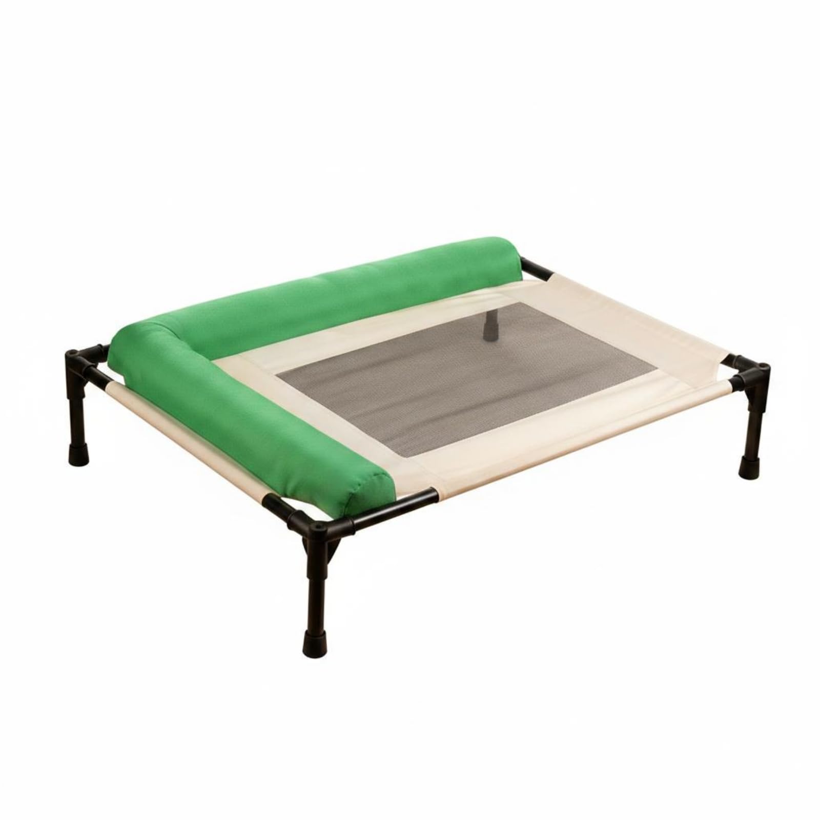 Dog Cot YearRound Elevated Dog Bed Removable Cover Raised Pet Bed for Indoor, Green, L