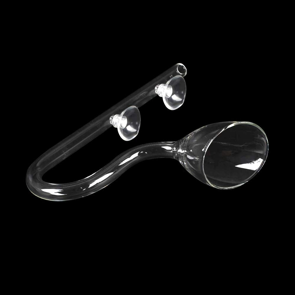 Fzone Aquatic Glass Lily Pipe Outflow With Suctions For Aquarium Plant And Marine Filter 1/2''(12/16Mm) Tubing
