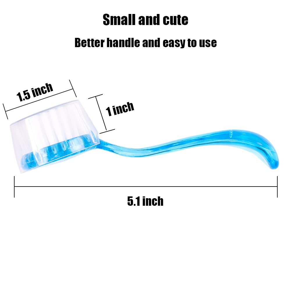 Woledoe 2 Pack Hedgehog Bath Brush, Guinea Pig Massage Combs, Cleaning Supplies, Fit Hamster, Ferrets, Rats, Chinchilla - Blue