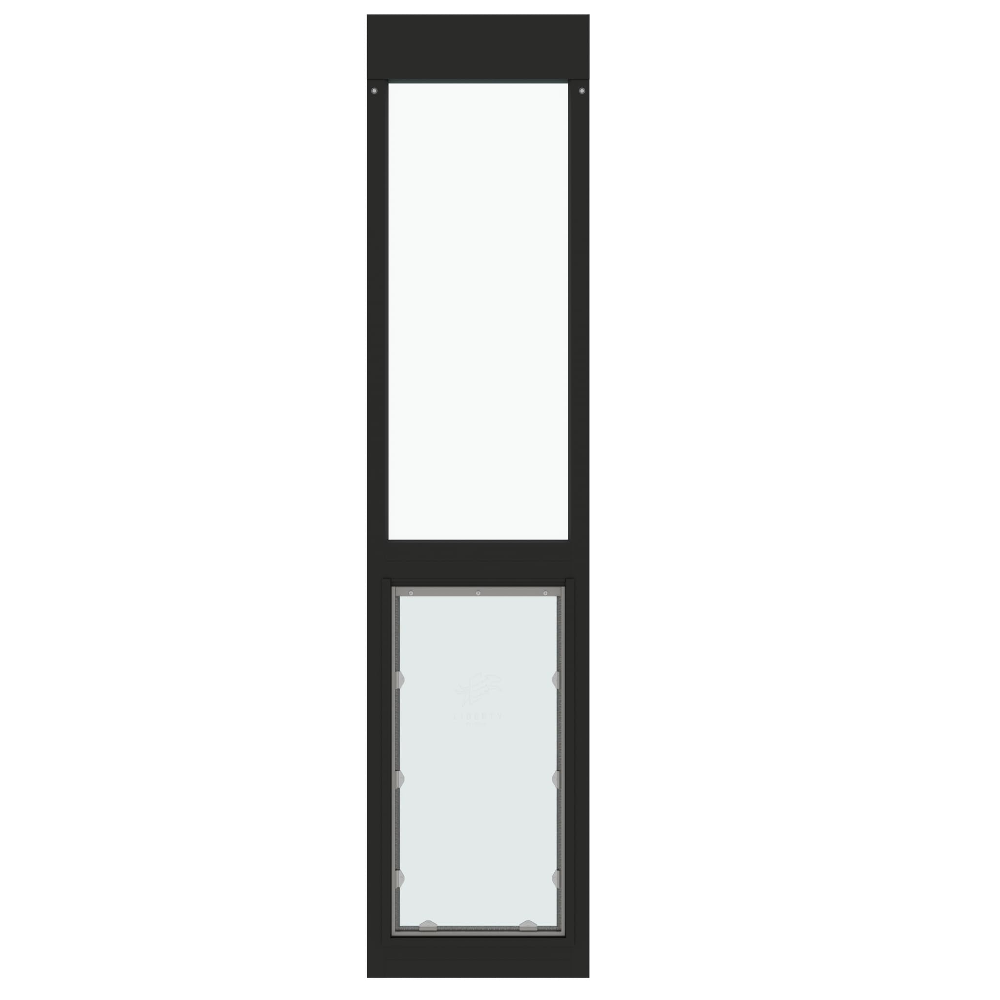 Liberty Pet Door For Sliding Glass Door | Aluminum Frame With Closing Cover | For Home & Rentals | Clear Glass | Black, Xxl Flap