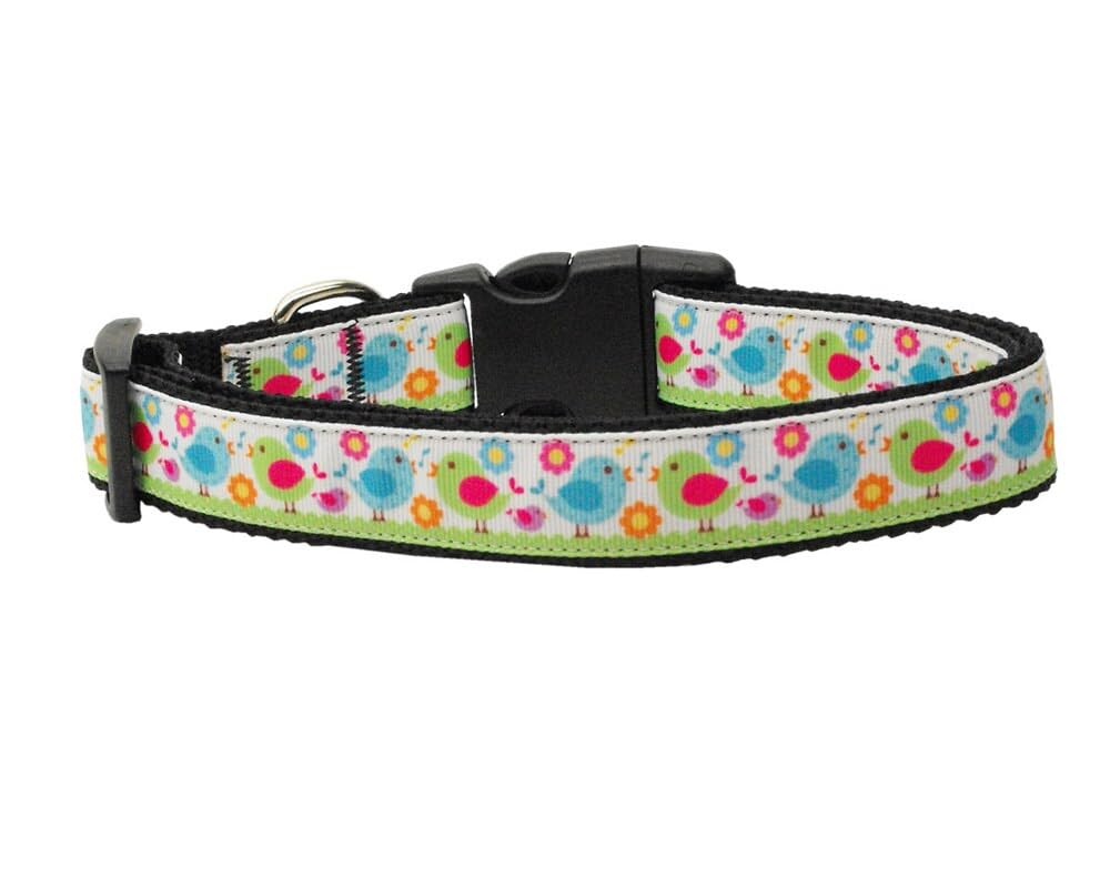 Pet Dog & Cat Nylon Collar or Leash, &quot;Chirpy Chicks&quot; XS Collar