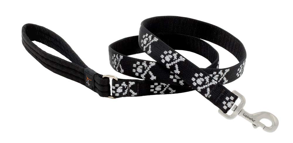Lupinepet Originals 1' Bling Bonz 4-Foot Padded Handle Leash For Medium And Larger Dogs