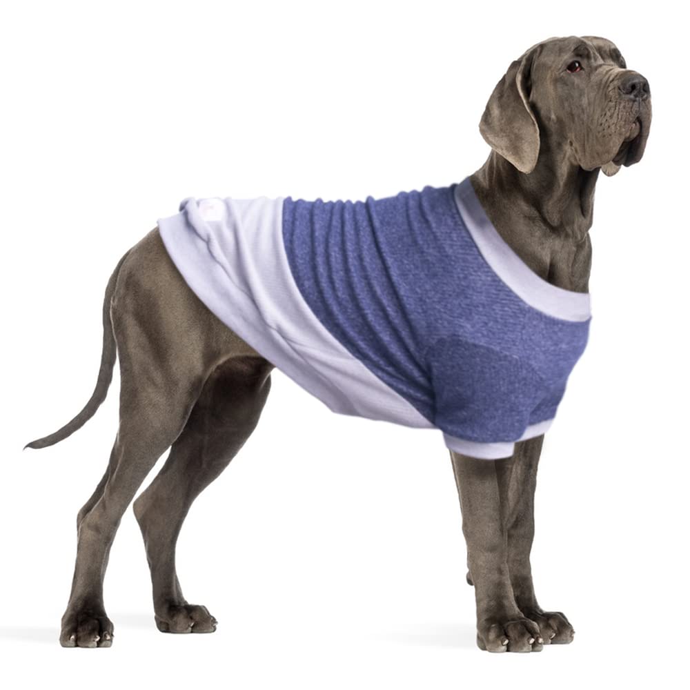 Arunners Extra Large Dog Sweaters Warm Clothes Pullover Sweatshirts For Labrador Rottweiler Great Dane, Blue Grey, 8X-Large