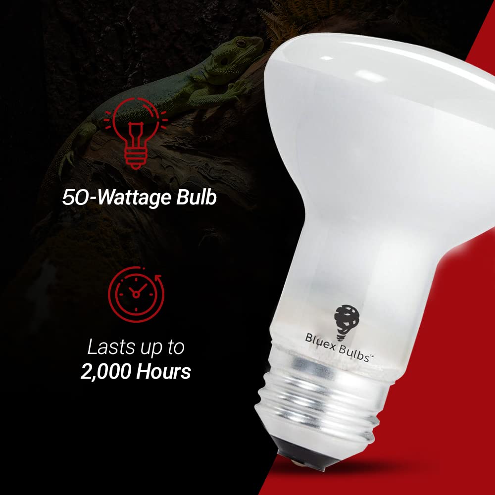 4 Pack 50-Watt Basking Light For Reptile - Heat Lamp Bulbs For Reptiles & Amphibians Broad Spectrum Reptile Light For Glass Terrariums Suitable For Bearded Dragons Light Lizards Iguanas Basking Bulb