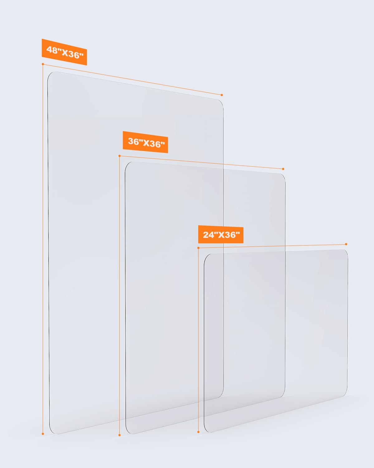 ZPAI 3   4  Transparent PVC Area Mat for Hard Floors, Small Waterproof Protector for Pet Feeding Area, Under Refrigerator, Gar
