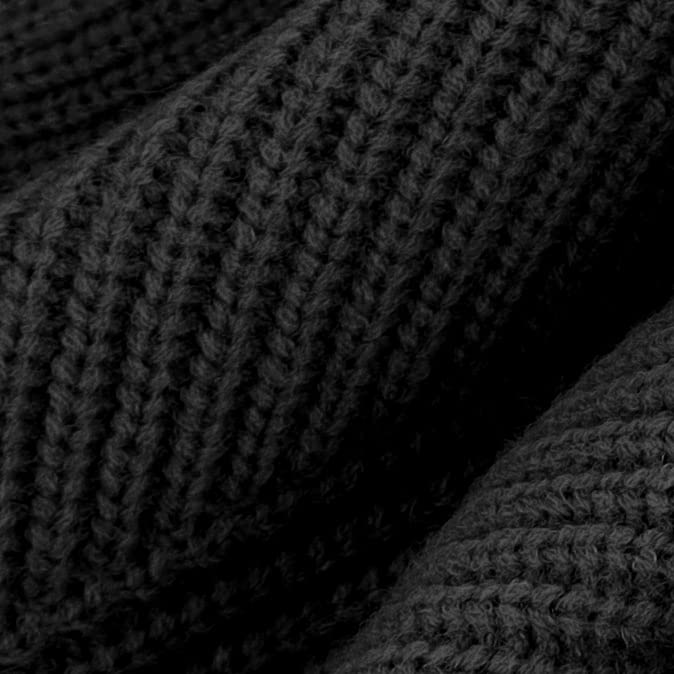 Fitwarm Dog Turtleneck Sweater, Thermal Knitted Pet Coat, Dog Winter Clothes For Small Dogs, Cat Apparel, Black, Xxl