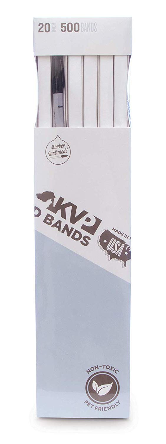 Kvp Pet 500 Count Id Bands, 20'', White