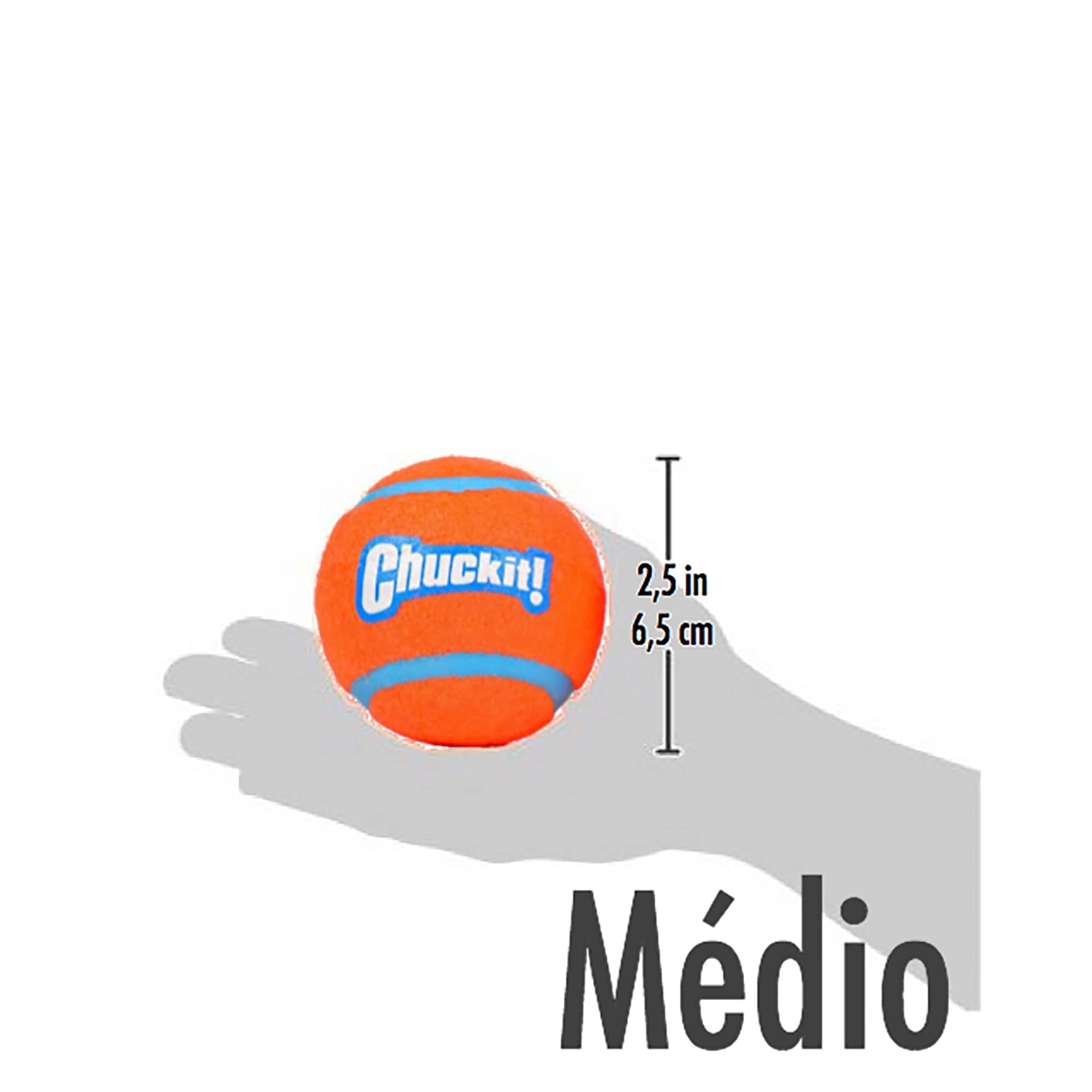 Chuckit! Dog Tennis Ball Dog Toy, Medium (2.5 Inch Diameter) For Dogs 20-60 Lbs, Shrink Wrap Pack Of 2