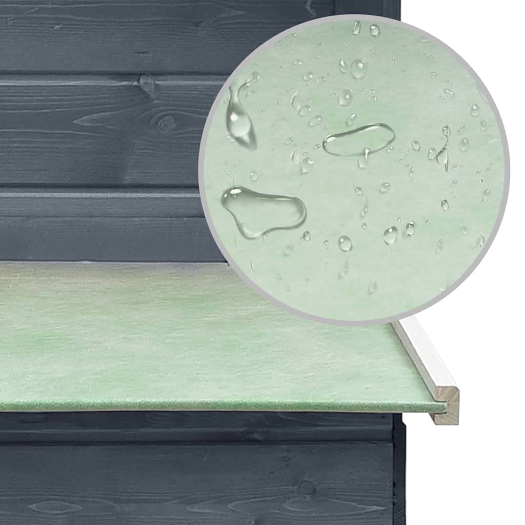 vidaXL Resistant Chicken Cage - Gray Solid Pine & Fir Wood Material - Weather Resistant with Egg Box - 66.9"x31.9"x43.3" Dimensions