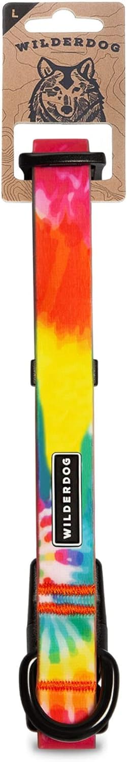 Wilderdog Waterproof Dog Collar - Repels Water & Dirt - Large 17'-24' - Tie Dye