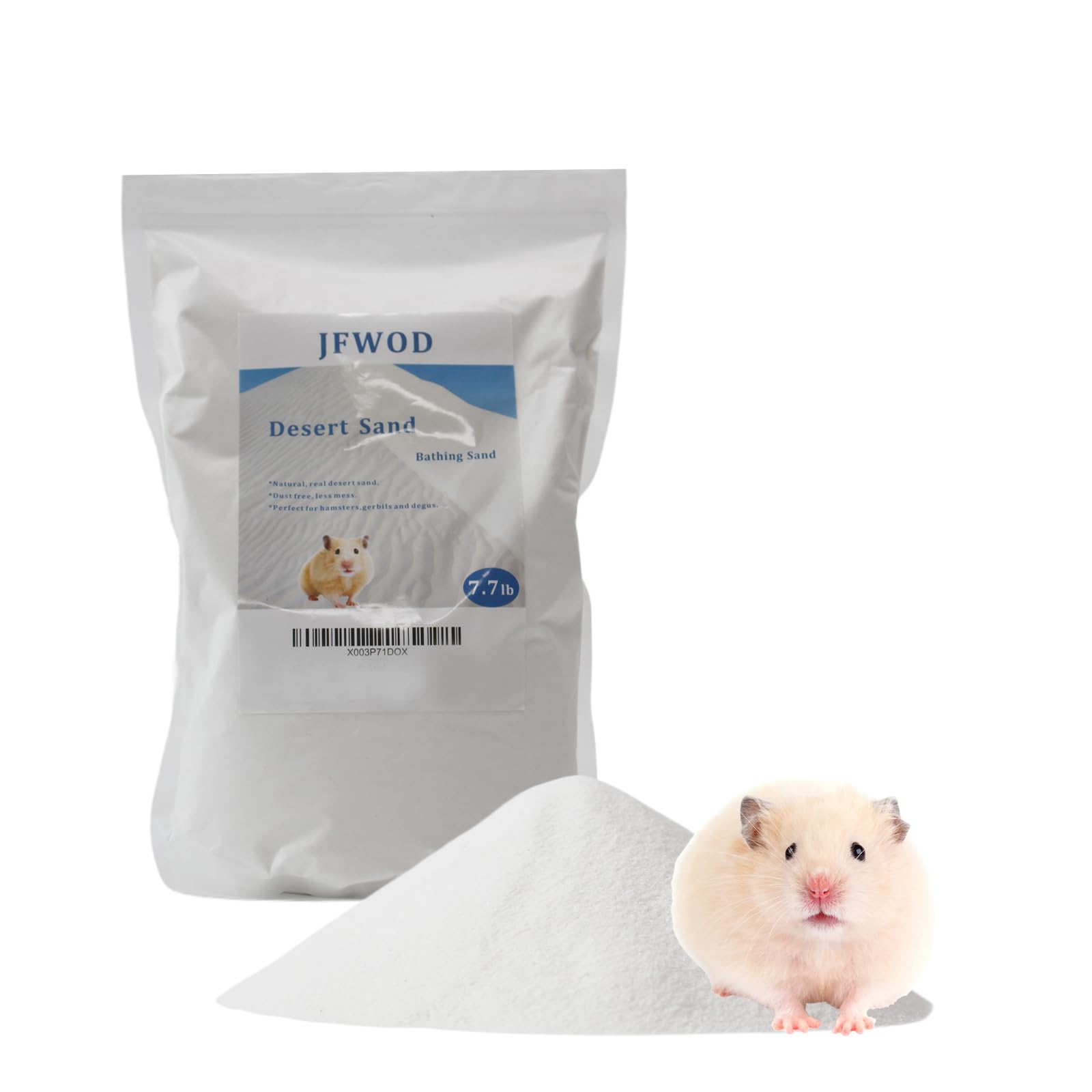 Jfwod Hamster Bath Sand, 7.7Lb Dust Free Desert Sand Or Potty Litter Sand For Hamster Chinchillas Gerbil Syrian Mice Small Anima