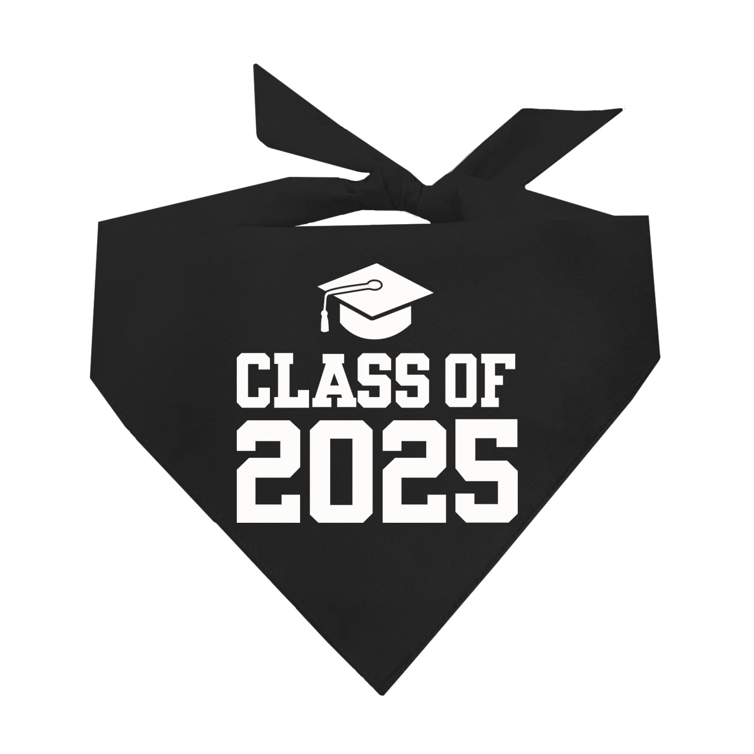 Class Of 2025 Dog Bandana | 100% Cotton Triangle | School Graduation Ceremony Party | Mom Dad Graduating Prop | 644 Black, One S