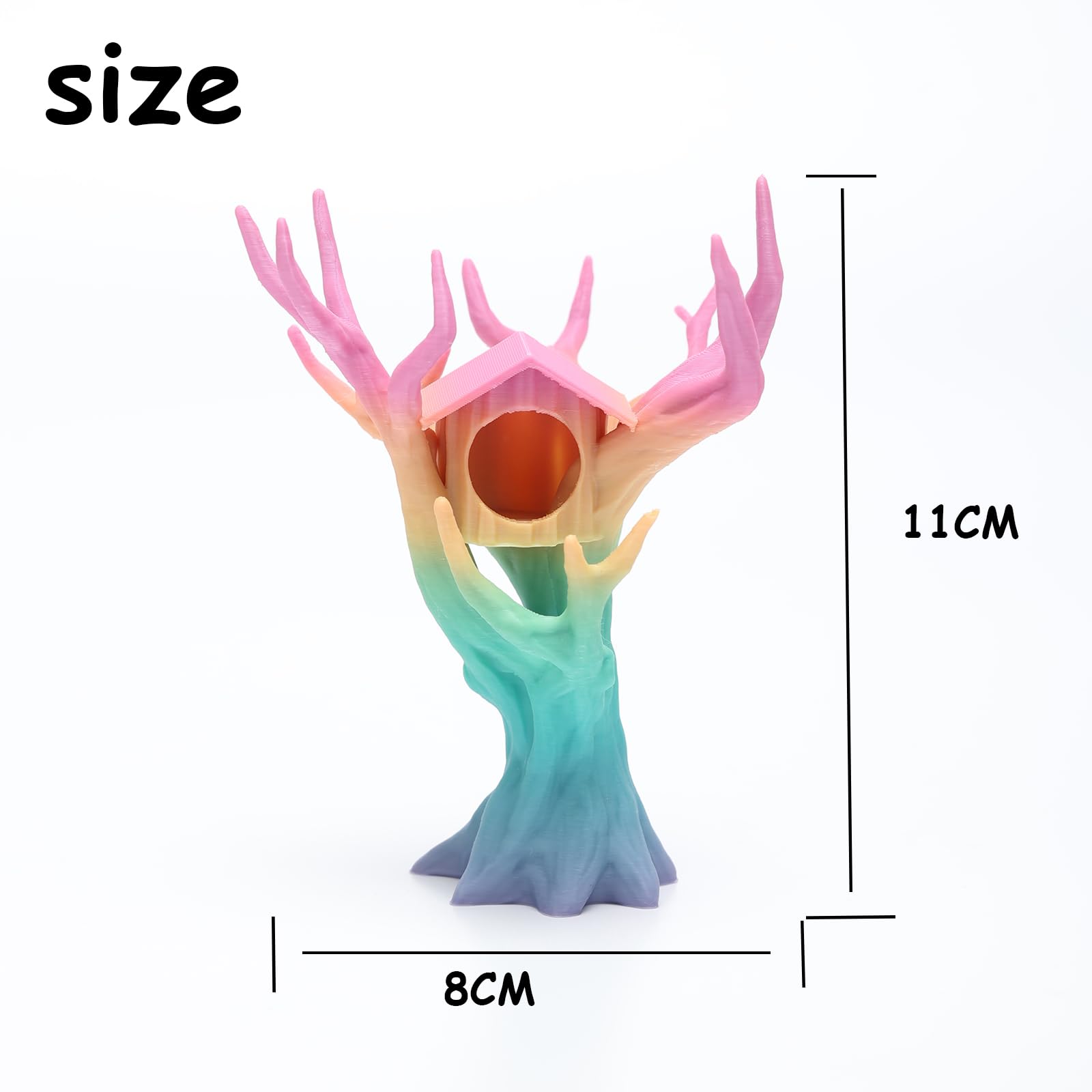 Daerky Jumping Spider Tree, Spider Hiding Cave, Tree-Shaped Climbing Toy & Cave, 3D Printed Decorative Accessory for Jumping Spi