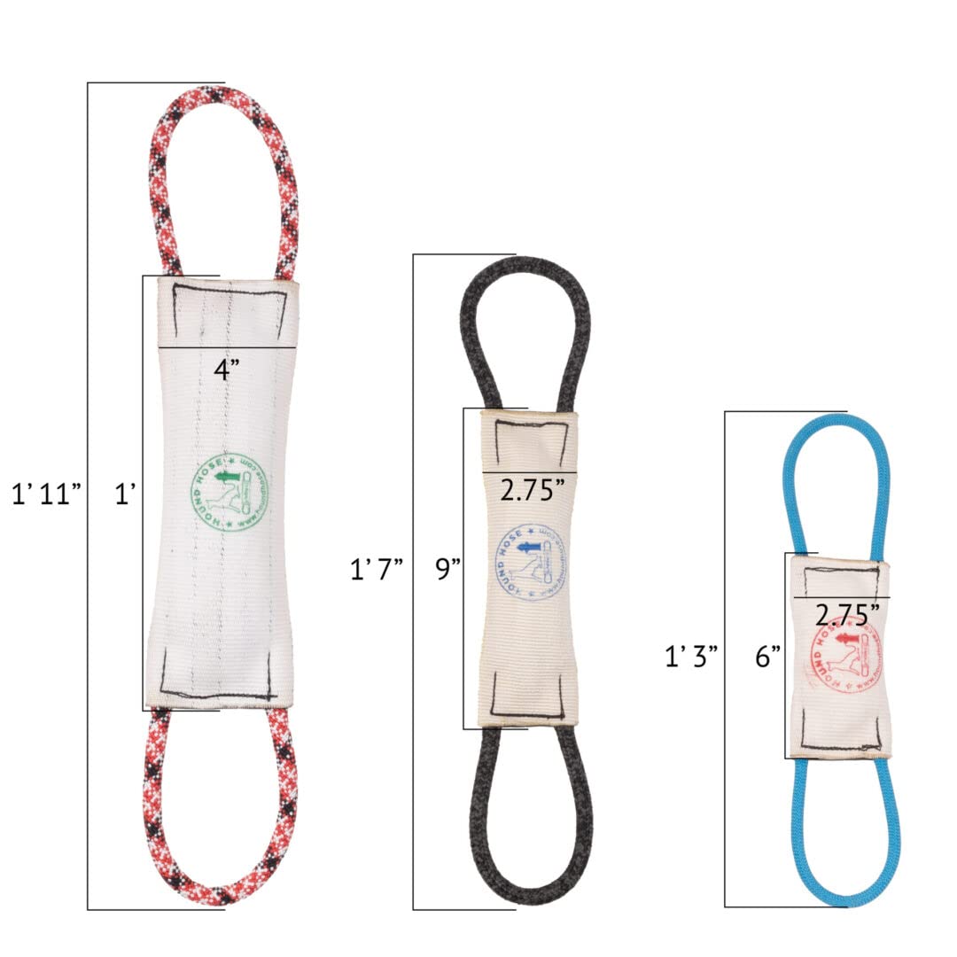 Rock-N-Rescue Hound Hose Pet Toy, Authentic Recycled Firehose and Durable Rescue Rope Dog Toys for Training and Play, Small,Colo
