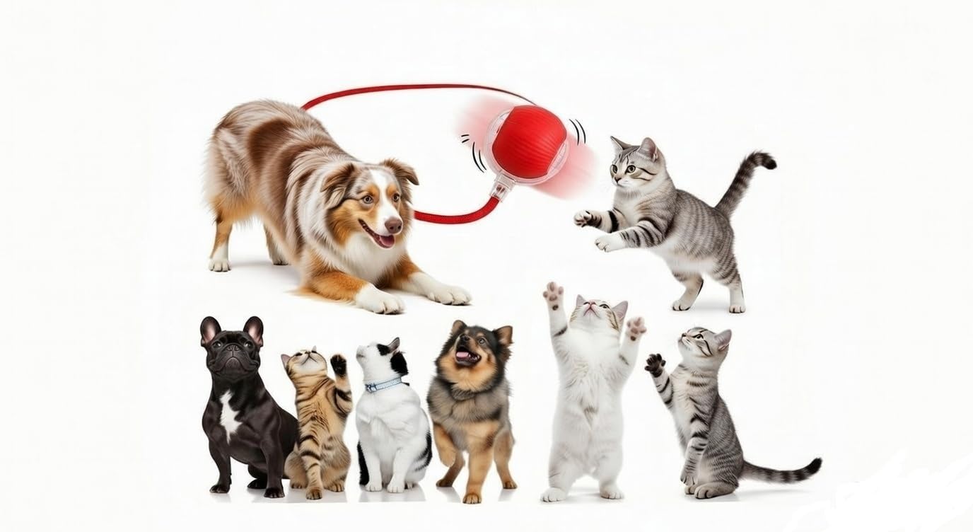 Rolling Ball, Soft Toy, Chew Toy, Training Aid, Rubber Toy for Dog and Cat, Plastic Ball for Dog and Cat