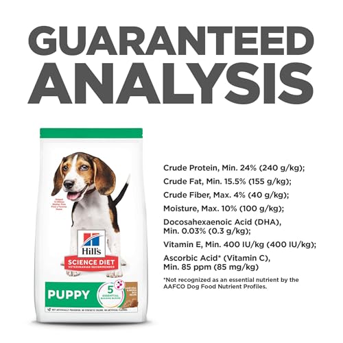 Hills Science Diet Puppy, Puppy Premium Nutrition, Dry Dog Food, Lamb & Brown Rice, 4 lb Bag