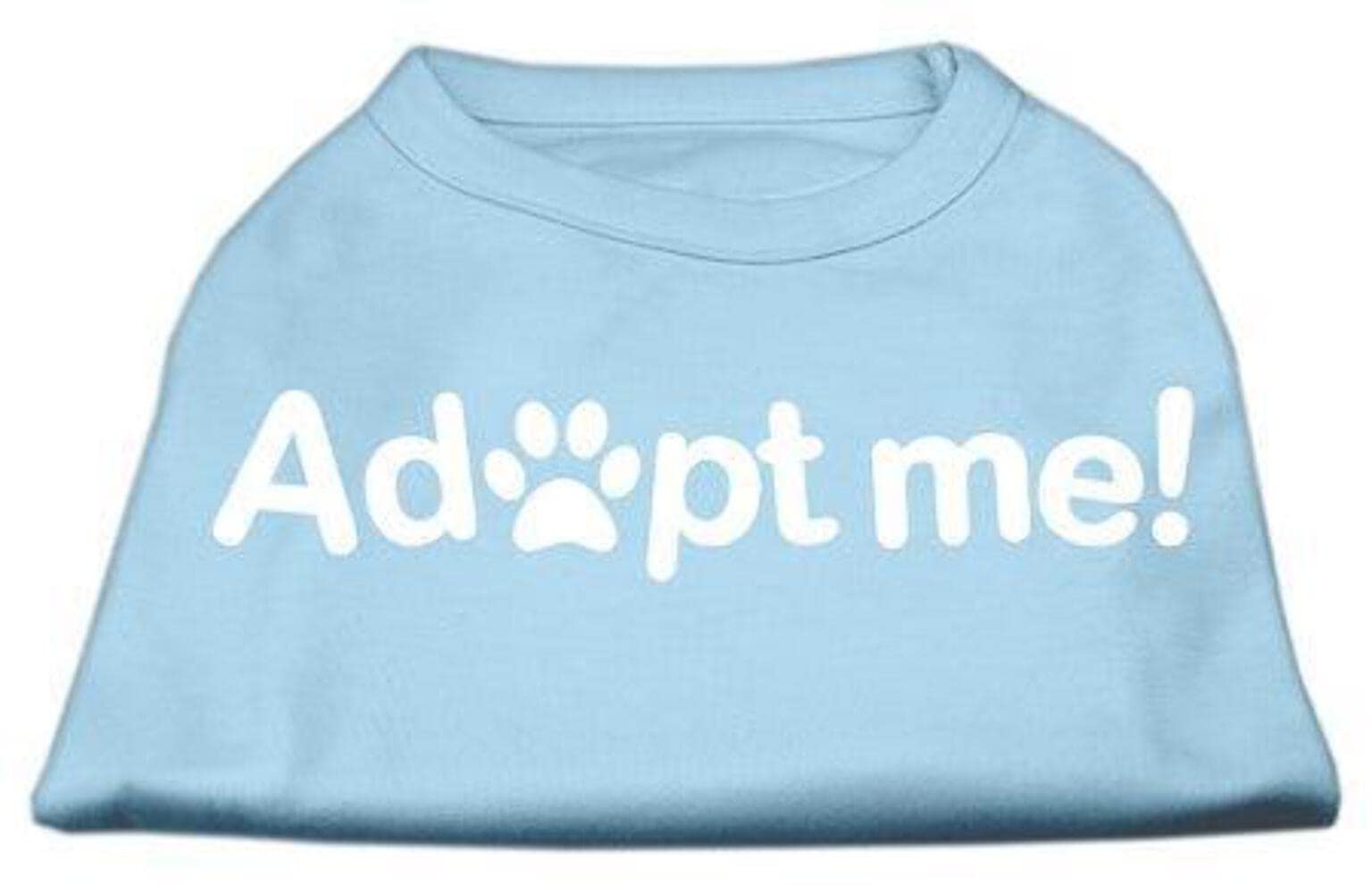 Pet Dog & Cat Shirt Screen Printed, "Adopt Me" Bright Pink XS (0-3 lbs.)