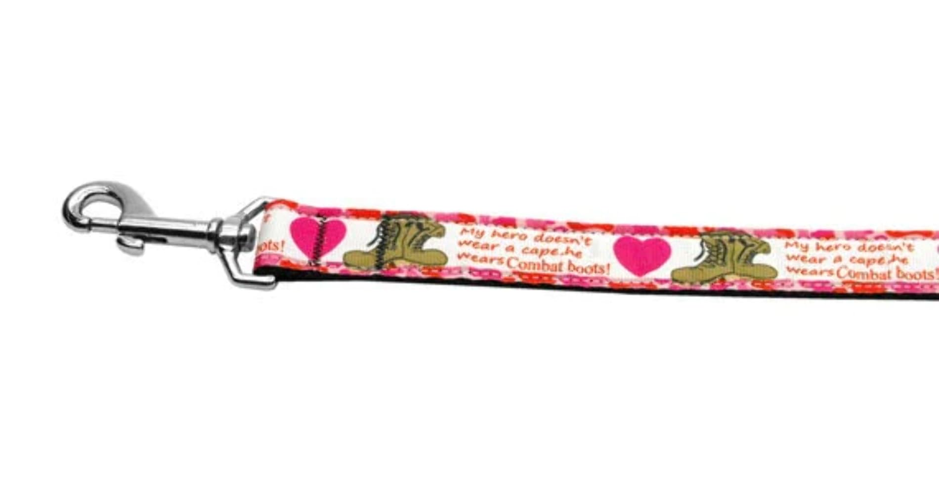 Pet Dog & Cat Nylon Collar or Leash, "Combat Boots" 1" w x 6 ft. leash