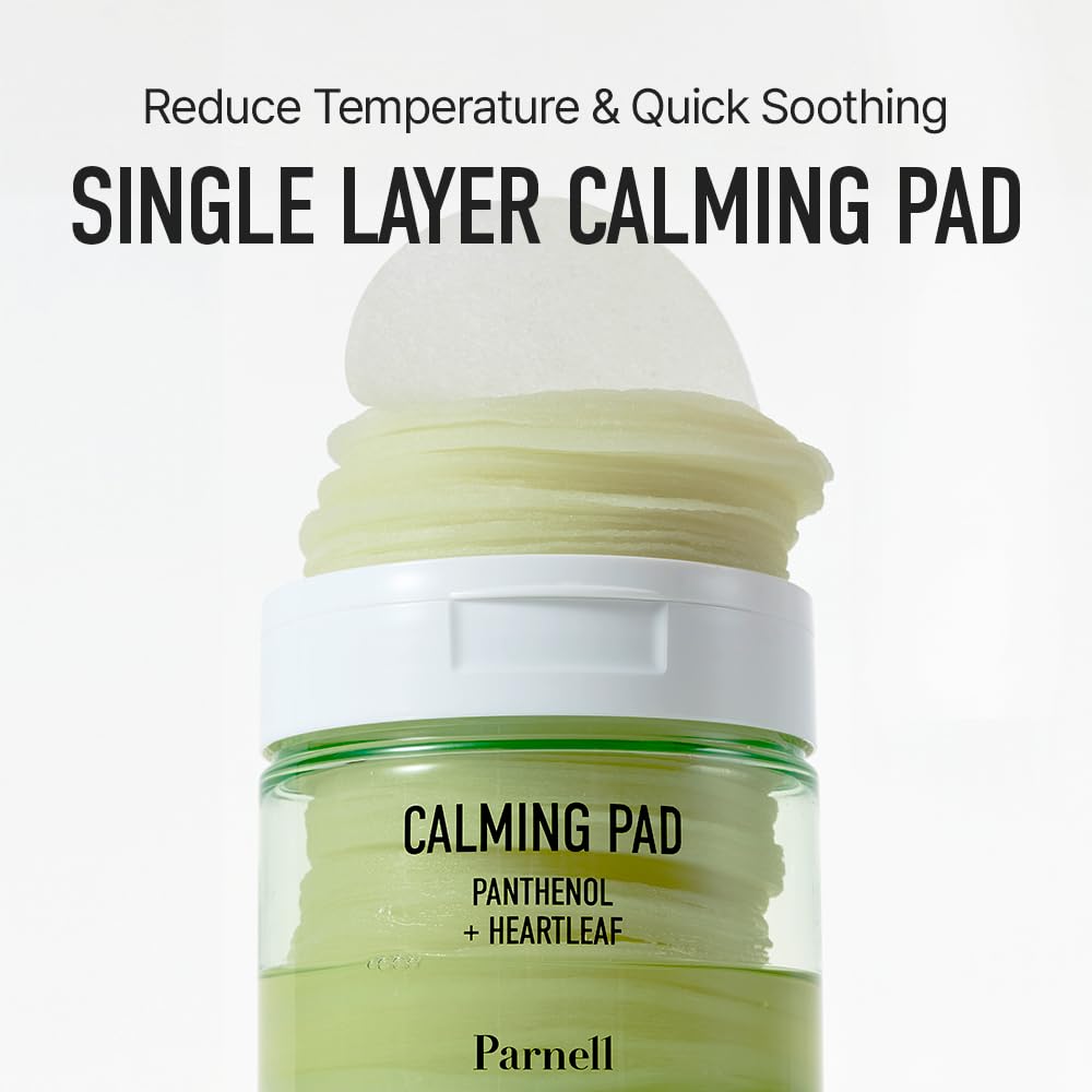 Parnell Panthenol Heartleaf Calming 60 Pads, Hydration Pads for face, Korea Skin Care, Korea Beauty