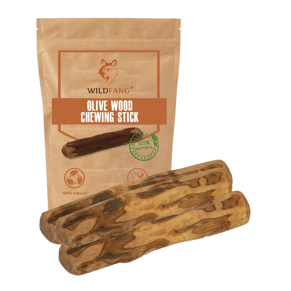 Wildfang Olive Wood - Chewing Stick For Dogs, 100% Natural Dog Toy, Dental Care & Training