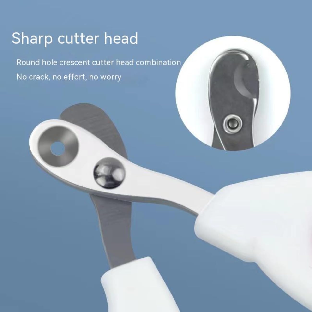 Vesslam Cat Nail Clippers With Circular Cut Hole -Avoid Over Cutting Pet Nail Clippers -Sharp Angled Blade Professional Paw Trim