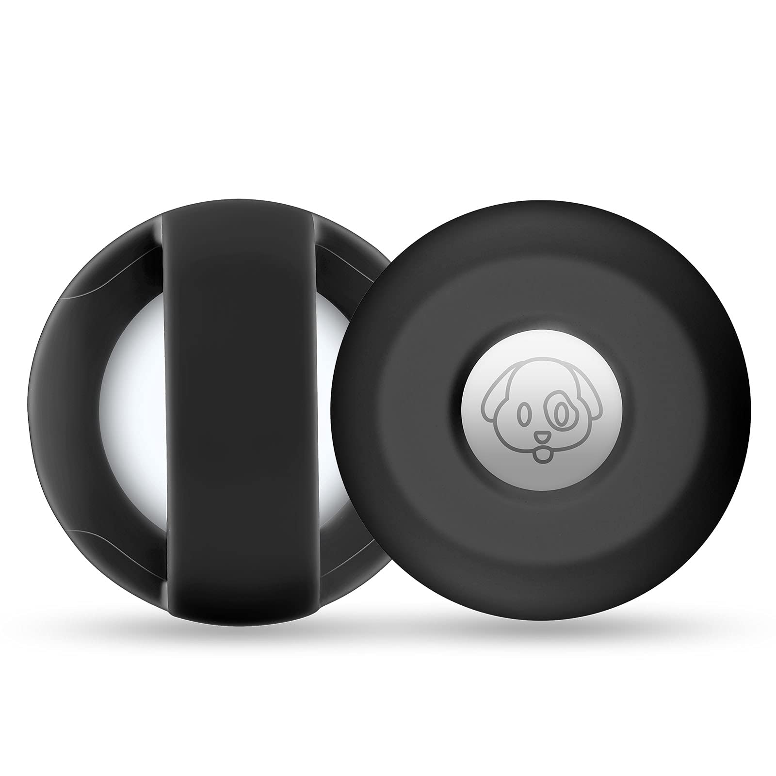 Airtag Holder For Dog Collar, Cibaabo Silicone Air Tag Case Cover Compatible With Apple Airtags For 0.8-1.2Inch Cat Pet Collar H