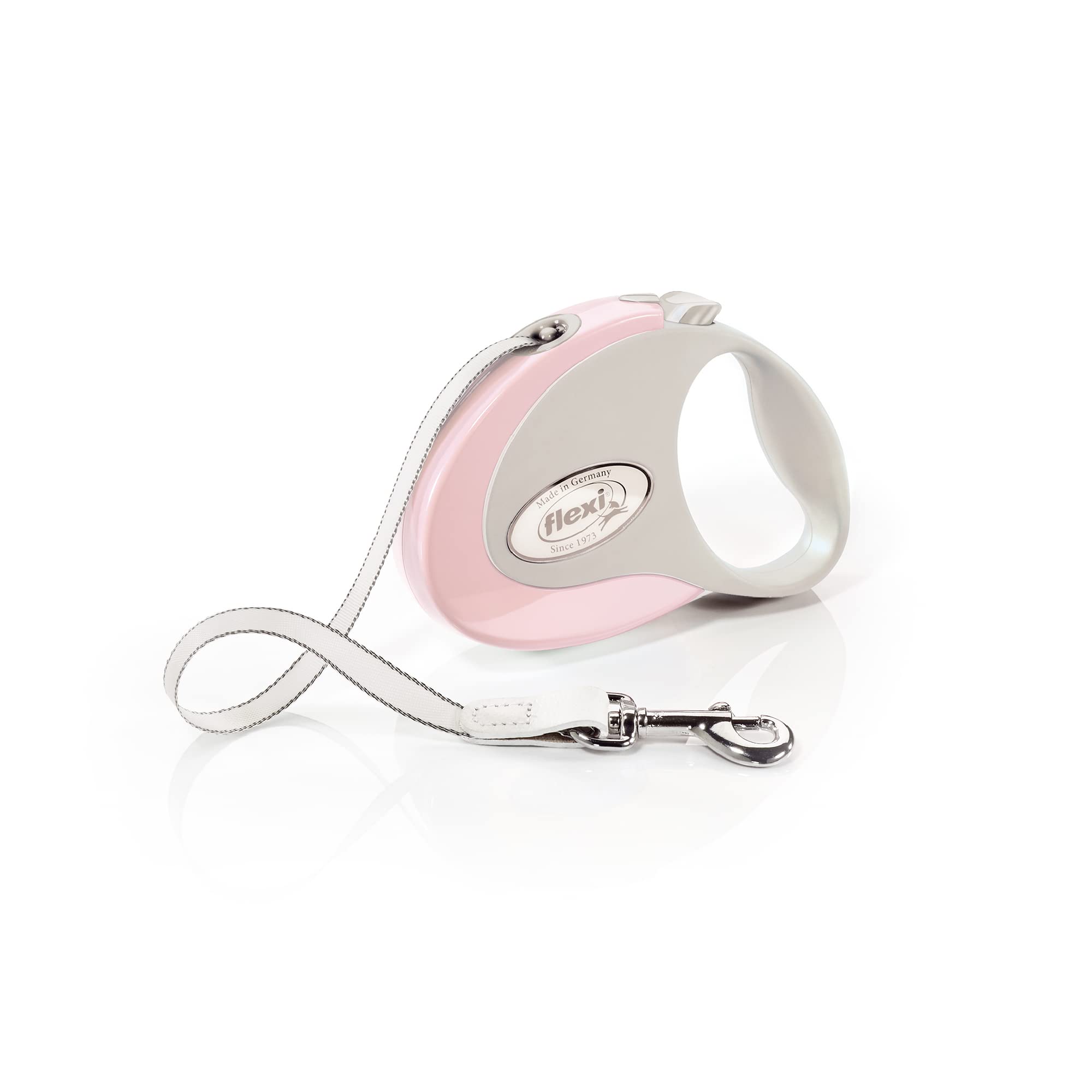 Flexi Tape Retractable Dog Leashes For Small Dogs Upto 26 Lbs. - 10 Ft., Pink/Rose | Tangle Free Pet Walking Leash With One-Hand