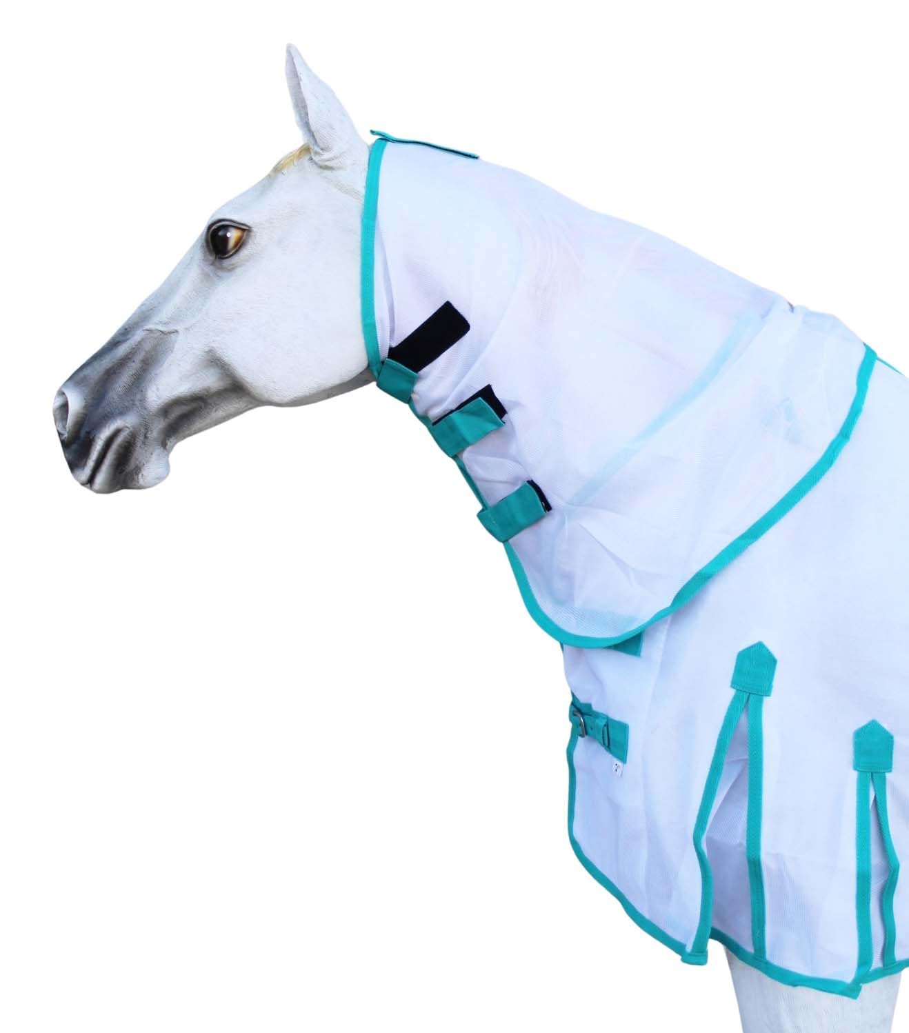 Challenger 68'' Horse Light Summer Spring Airflow Scrim Sheet Flysheet Mesh Neck White 73140