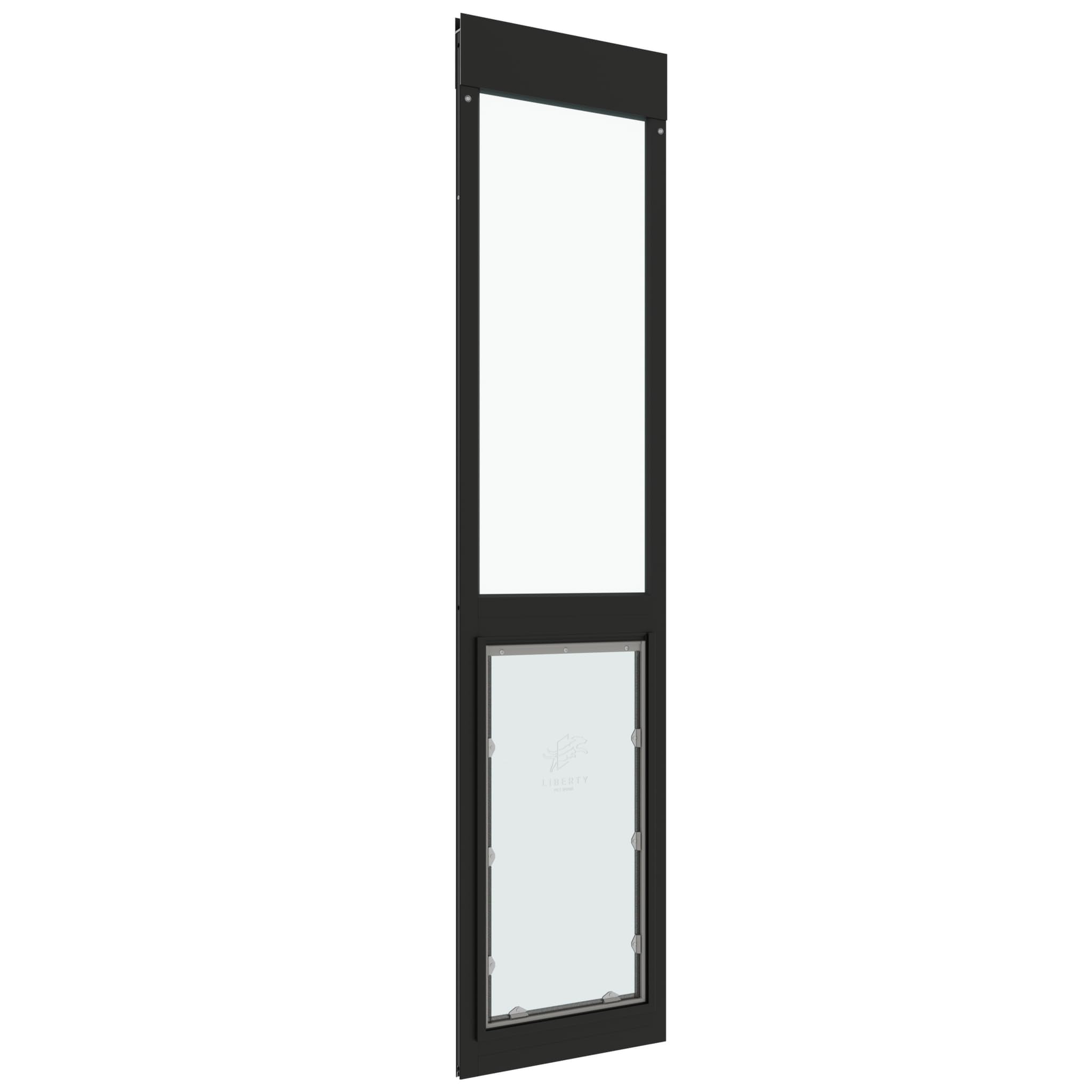 Liberty Pet Door For Sliding Glass Door | Aluminum Frame With Closing Cover | For Home & Rentals | Clear Glass | Black, Xxl Flap