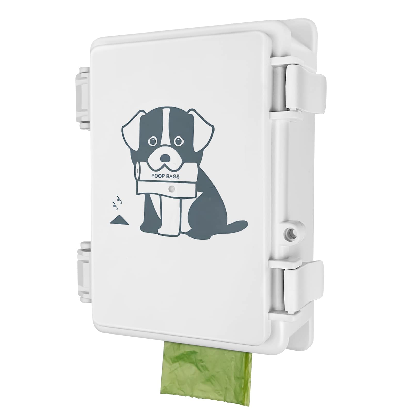 Dog Poop Bag Dispenser Wall Mounted Outside Or Inside Pet Waste Bags Holder Waterproof Screw-On Or Strap-On Doggy Pickup Rolls S