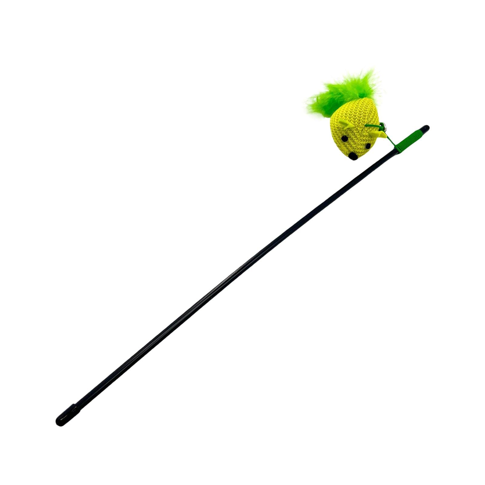 Trendynest Cat Teaser Wand Toy Playing Dog Training Puppy Interactive Cat Toys Green | Toys | Cat Supplies | Pet Supplies