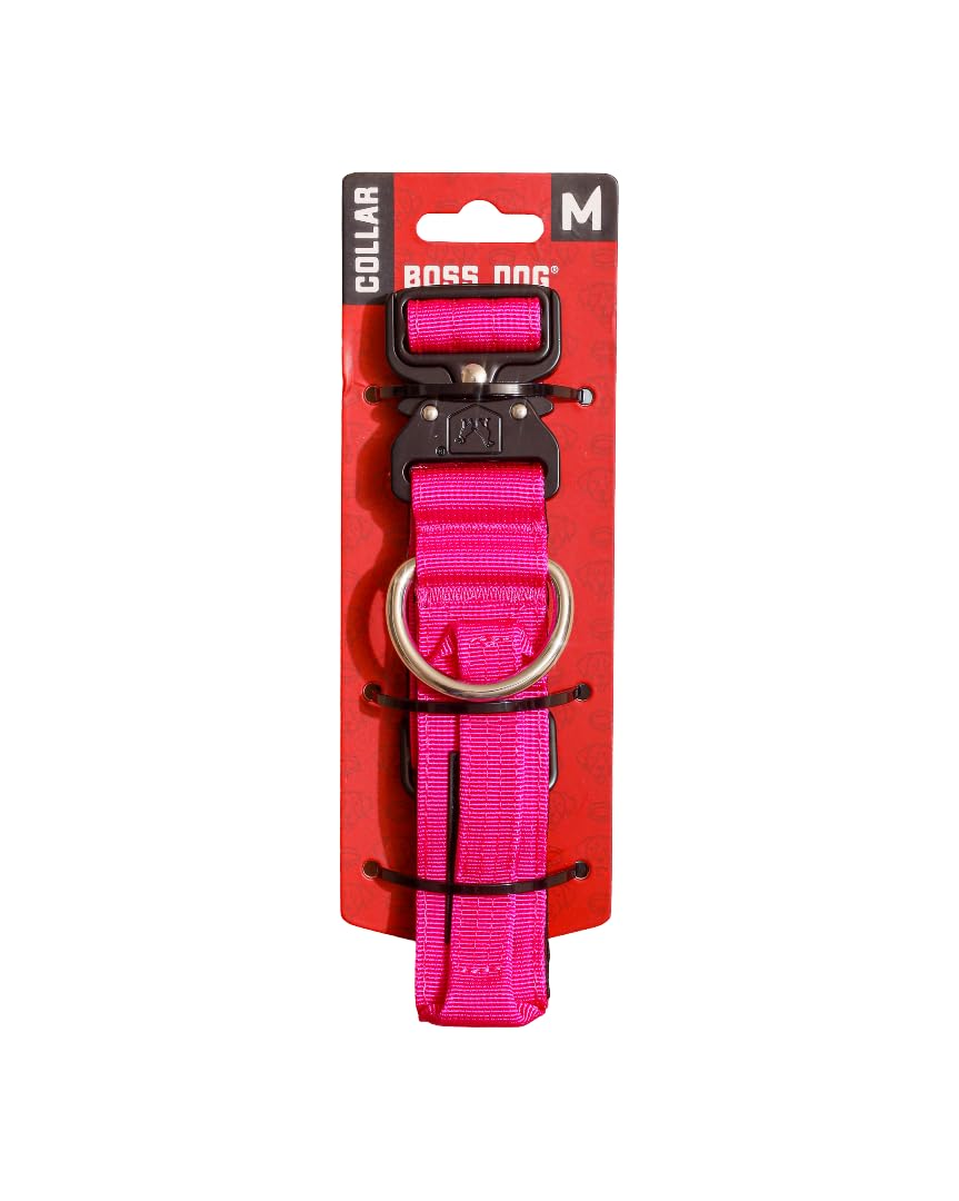 Boss Dog Tactical Collar, Hot Pink, Medium