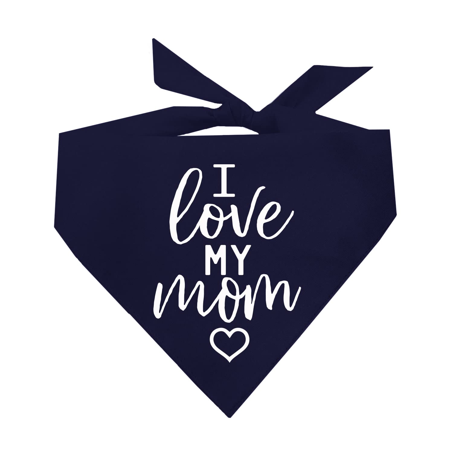 I Love My Mom Valentine'S Day, Mother'S Day Dog Bandana (Navy, Xs 177)