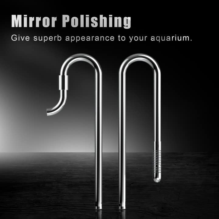 Fzone Stainless Steel 12Mm Filter Pipe Inflow And Outflow For Aquarium Plant Tank, Lily Pipes With Acrylic Pipe Fixer For 12/16