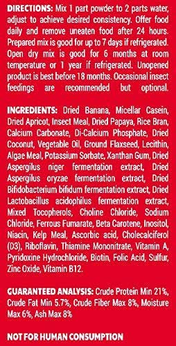 Pangea Fruit Mix with Insects Crested Gecko Complete Diet 1 lb