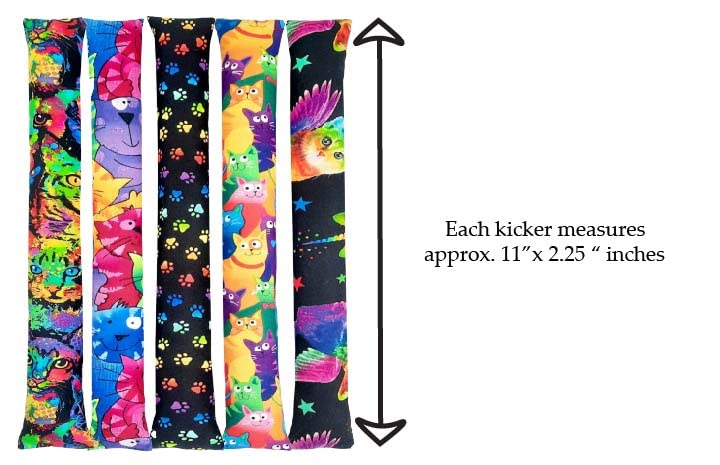 Catnip Kicker Toys Set Of 2, Two 11'' Cat Kickers, Cat Kicker Toy, Kitty Sticks, Toys For Indoor Cats, Cat Stocking Stuffer, Chr