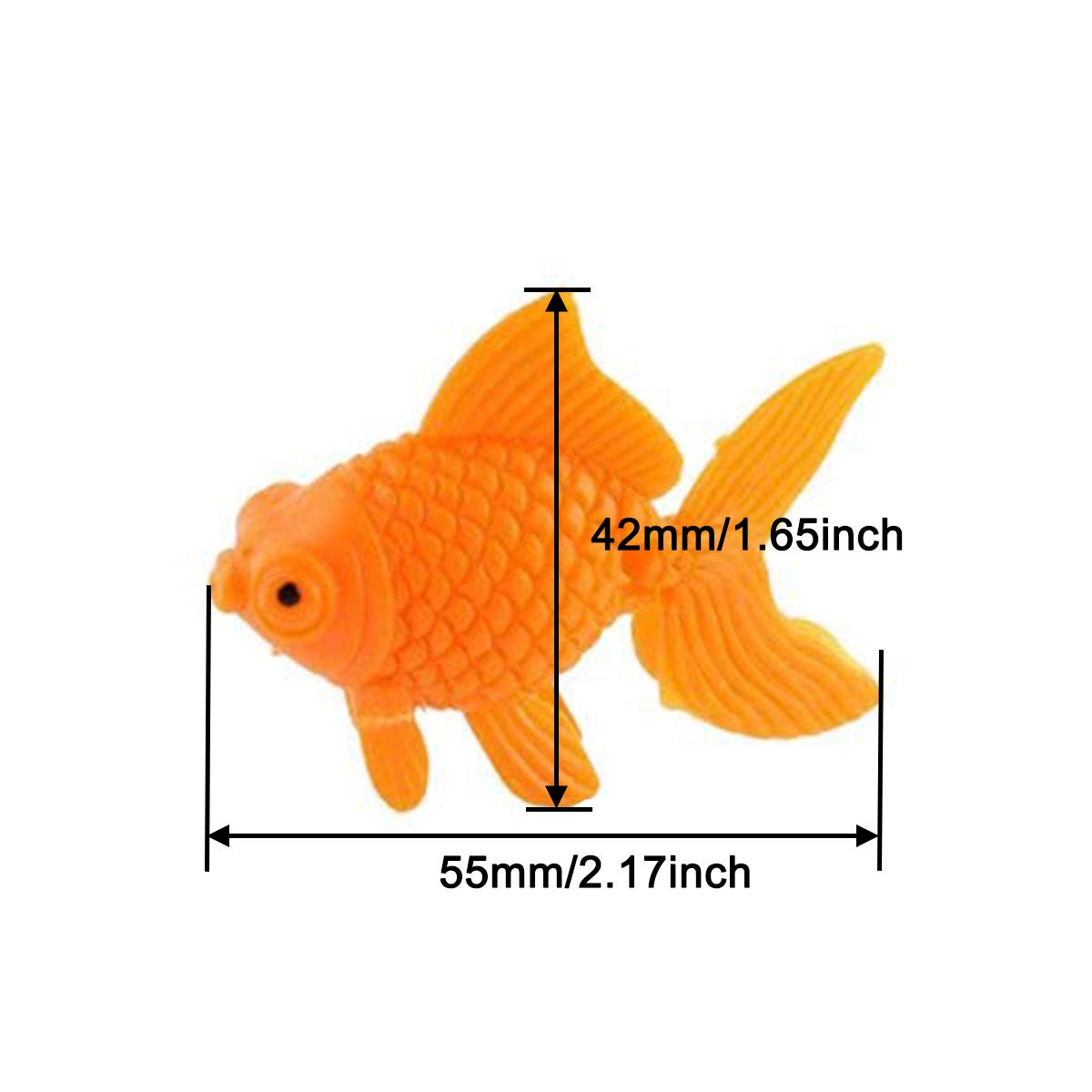 Xmhf Aquarium Fish Bowl Tank Artificial Floating Plastic Orange Decor Goldfish Ornament Fish Tank Decoration 10Pcs