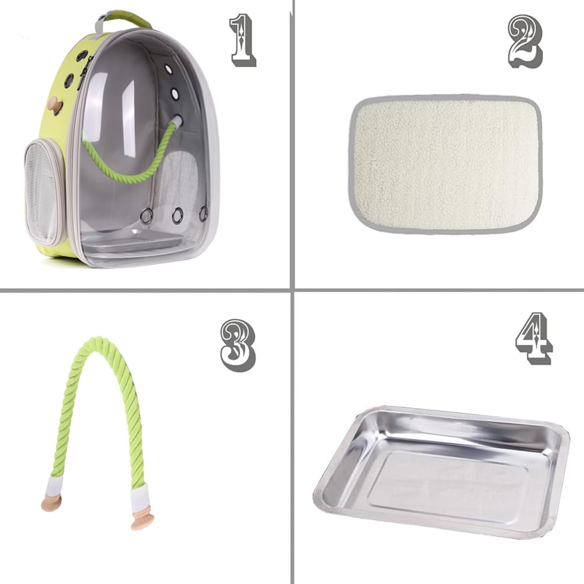 Bird Travel Backpack Carrier, Clear Bubble Window Transport Backpack For Birds, Space Capsule Astronaut Liked Vet Carry Book Bag