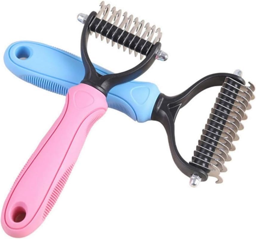 Dog Trust Deshedding Comb Tool For Pet Grooming (Puppy Puppies Dog & Cat) Gentle Hair Brushes Shedding Cleaning Fur Lice Remover