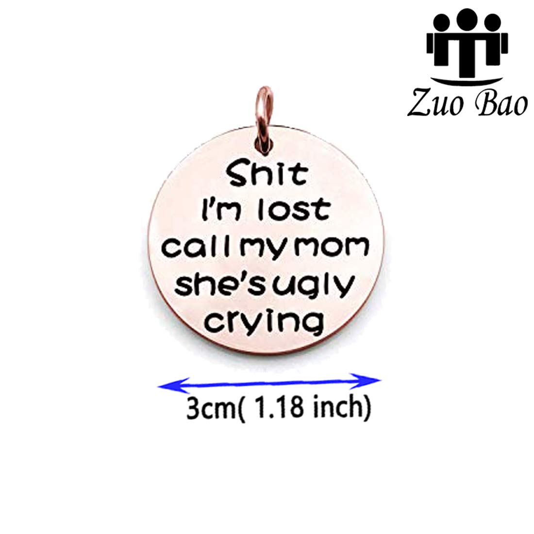 Zuo Bao Funny Dog Cat Pet Id Tag Shit I'M Lost Call My Mom She'S Ugly Crying Stainless Steel Pet Tags (Pet Id Tag Rg)