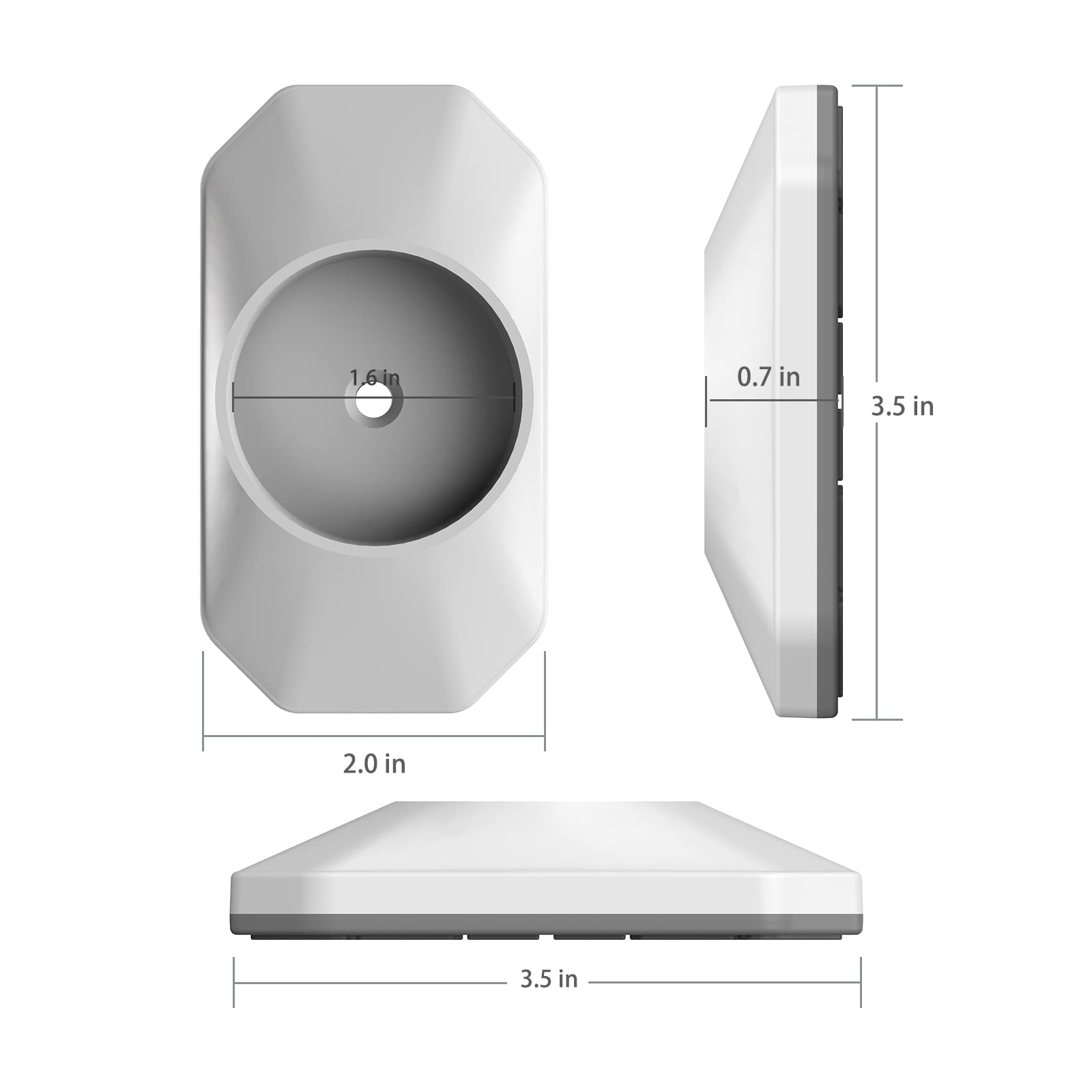 ICERO Baby Gate Wall Protector - 4-Pack White, Protects Walls & Doorways from Pet Gates, Pressure Mounted Safety for Kids & Pets