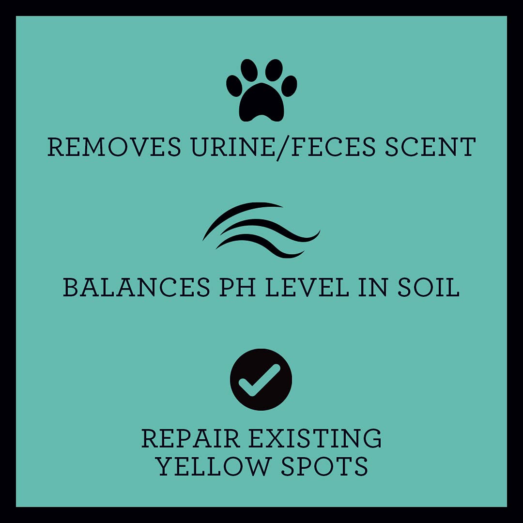 Trinova Outdoor Lawn Deodorizer & Restorer - Eliminates Dog, Puppy Feces And Urine Odors From Lawn, Yard, & Patio, Artificial Tu