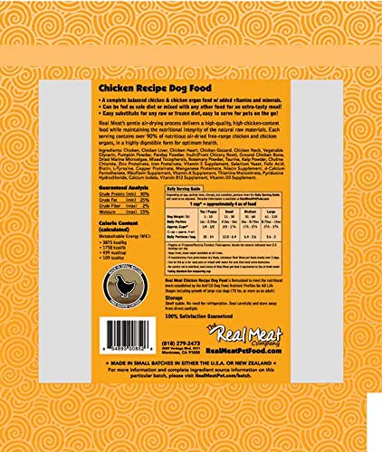 TRMC 5lb Chicken Dog Food, Air-Dried, USA Chicken, Grain-Free. Natural, Cage-Free