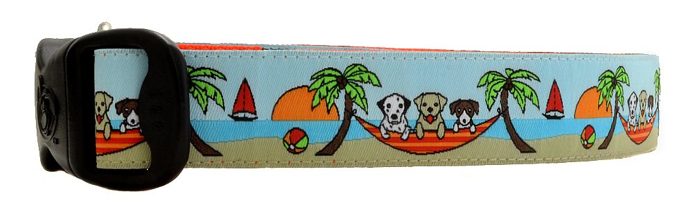 3 Dirty Dawgz Adjustable 1' Summer Beach Dog Collars For Medium Large And X-Large Dogs (X-Large 20'-34' Neck)