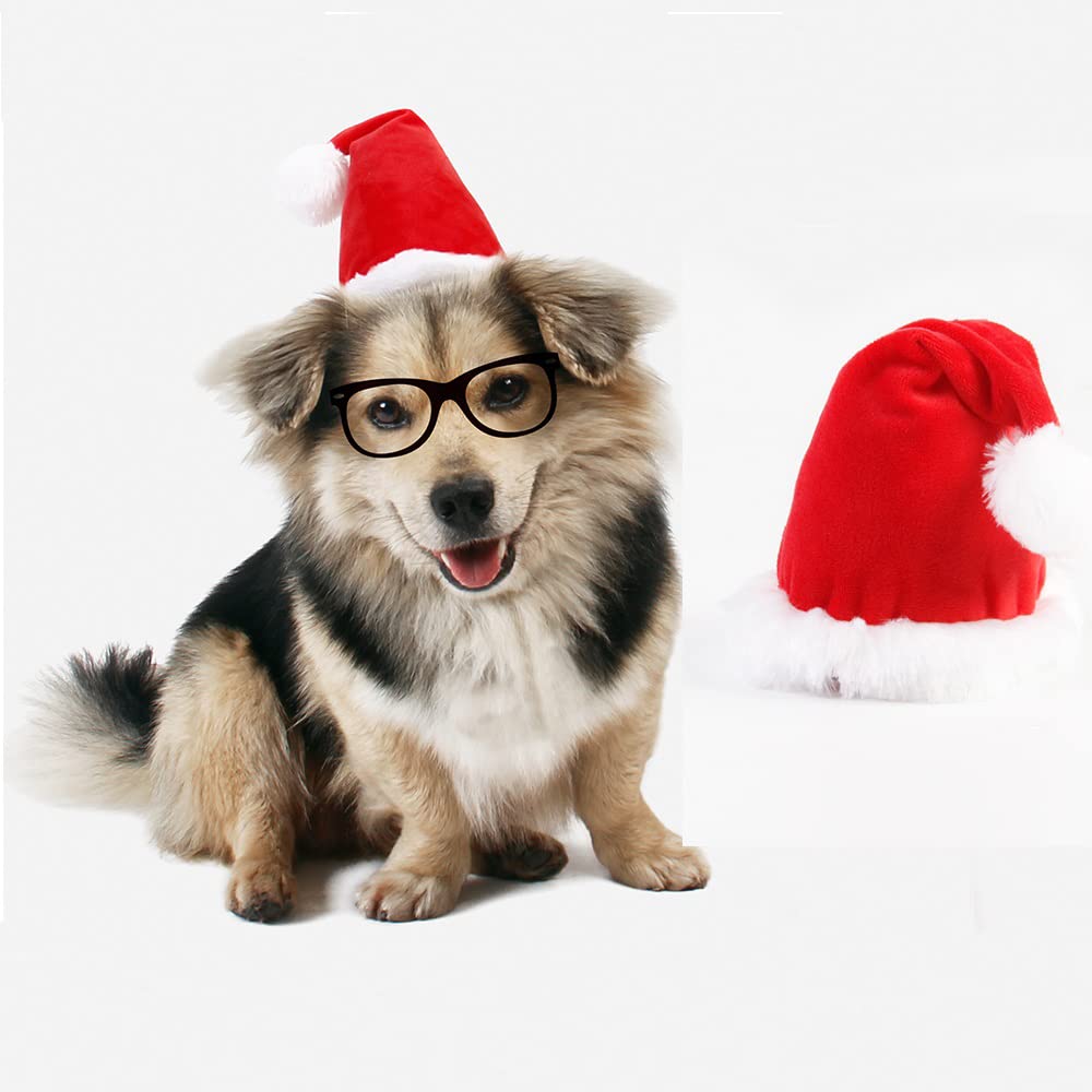 Adjustable 3D Christmas Santa Hat For Dogs Cats (Small)