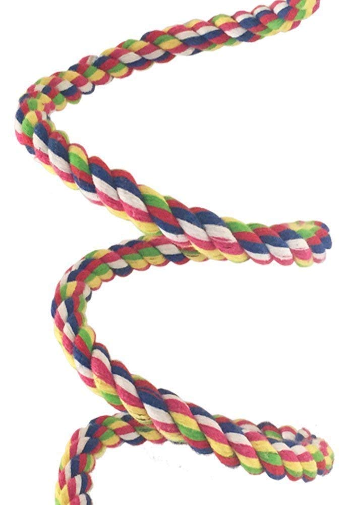 Pets Vv Bird Rope Perch Parakeet Toys, Spiral Cockatiel Toy, 63' Bird Bungee Rope Perches, Cage Accessories